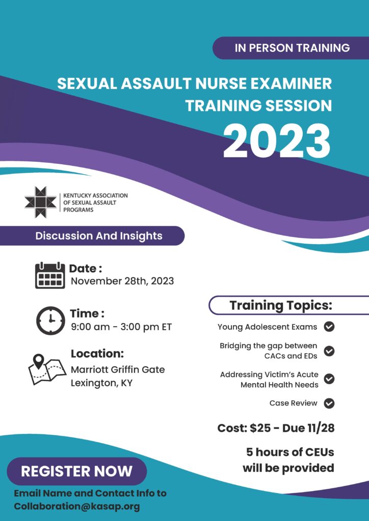 SANE training flyer